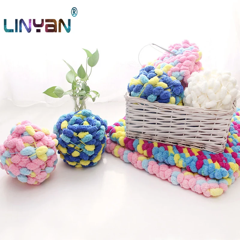 

3 balls * 130g Thick crochet line Flourish scarf thread big ball wool yarn for knitting Pearl cotton yarn for crocheting ZL50