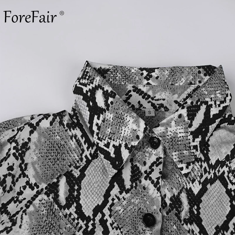 Женское платье с принтом животных Forefair повседневное длинное рубашка длинным