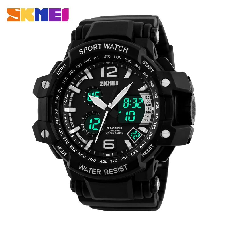 

2017 Men's Quartz Digital Watch Men Sports Watches Relogio Masculino SKMEI S Shock Relojes LED Military Waterproof Wristwatches