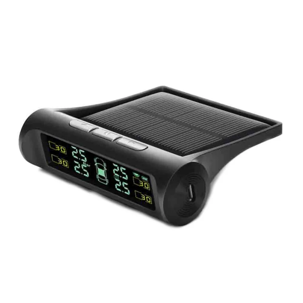 New Car Automobiles Solar Power font b TPMS b font Wireless Tire Pressure Monitoring System Tyre
