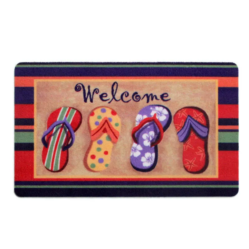 

2017 New Welcome Floor Mat Slippers Are Patterned Printing Kitchen Carpets And Rugs Anti-Slip Entrance Door Mats Bathroom