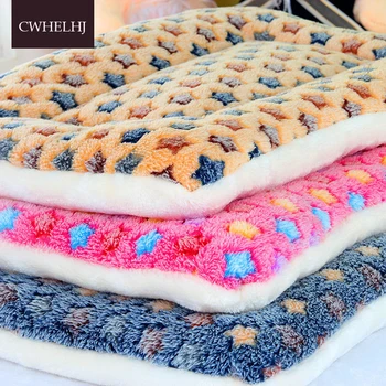

Star Pattern Pets Dog Beds Mats Winter Soft Warm Flannel Small Cats Blanket Kennel Sleeping Dogs Mats 3 Colors