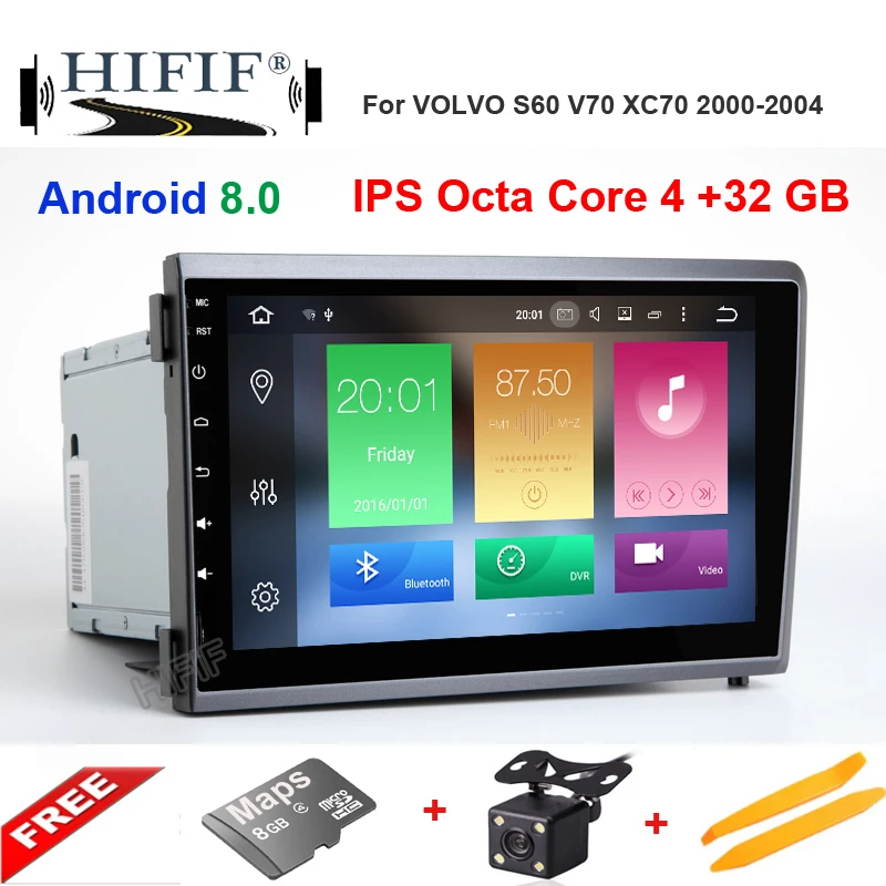 

IPS Android 8.0 Car DVD 4+32G Player Full touch Head Unit For VOLVO S60 V70 XC70 2000-2004System Car GPS Navigation radio Screen