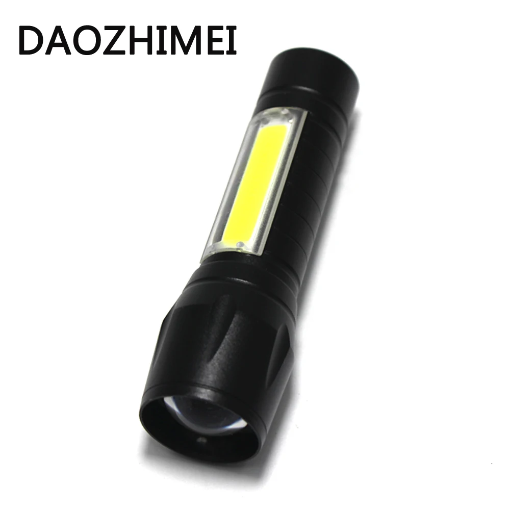 Портативный USB мощный светодиодный фонарик со встроенной батареей