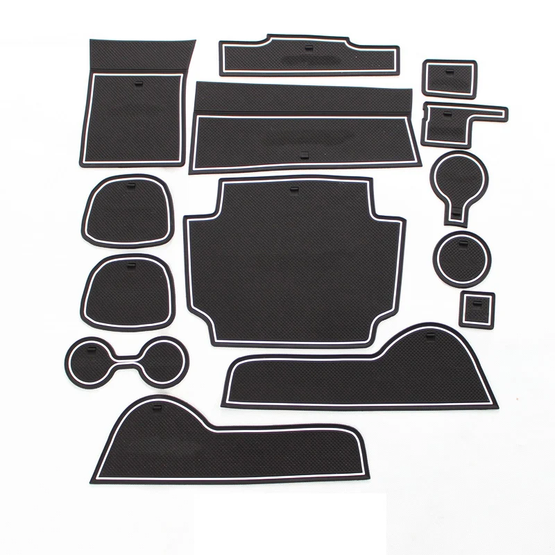 

lsrtw2017 latex car door slot mat For volkswagen sharan 2011 2012 2013 2014 2015 2016 2017 2018