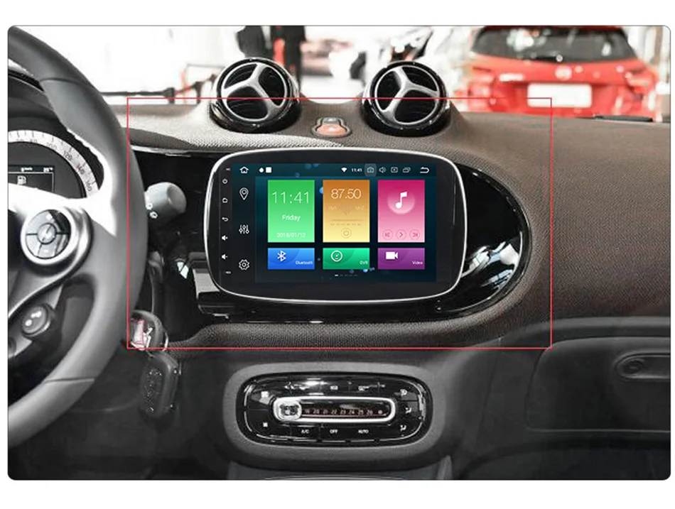 Best NaviFly 4G+32G Android 8.0 car multimedia Radio for Mercedes Benz Smart Fortwo 2016 2017 2018 with WIFI mirror link BT RDS 2