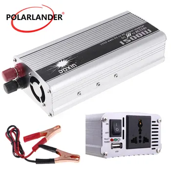 

USB Port car voltage transformer modified sine wave 1500W Vehicle DC 24V to AC 110V Power Inverter Adapter Converter