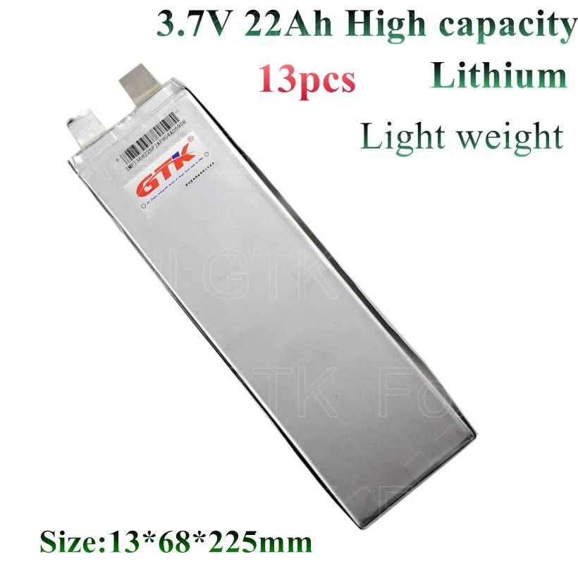 7pcs high capacity 3.7v 22Ah lithium cells lipo polymer not 20ah 25Ah for diy 48v 20ah pack electric bike power tool deep cycle (2) - 