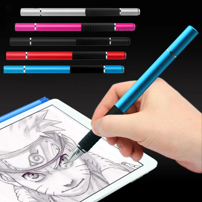 2 в 1 металлический емкостный экран Стилус Шариковая ручка для iPhone 6/6s 7 iPad планшет Android телефоны QJY99