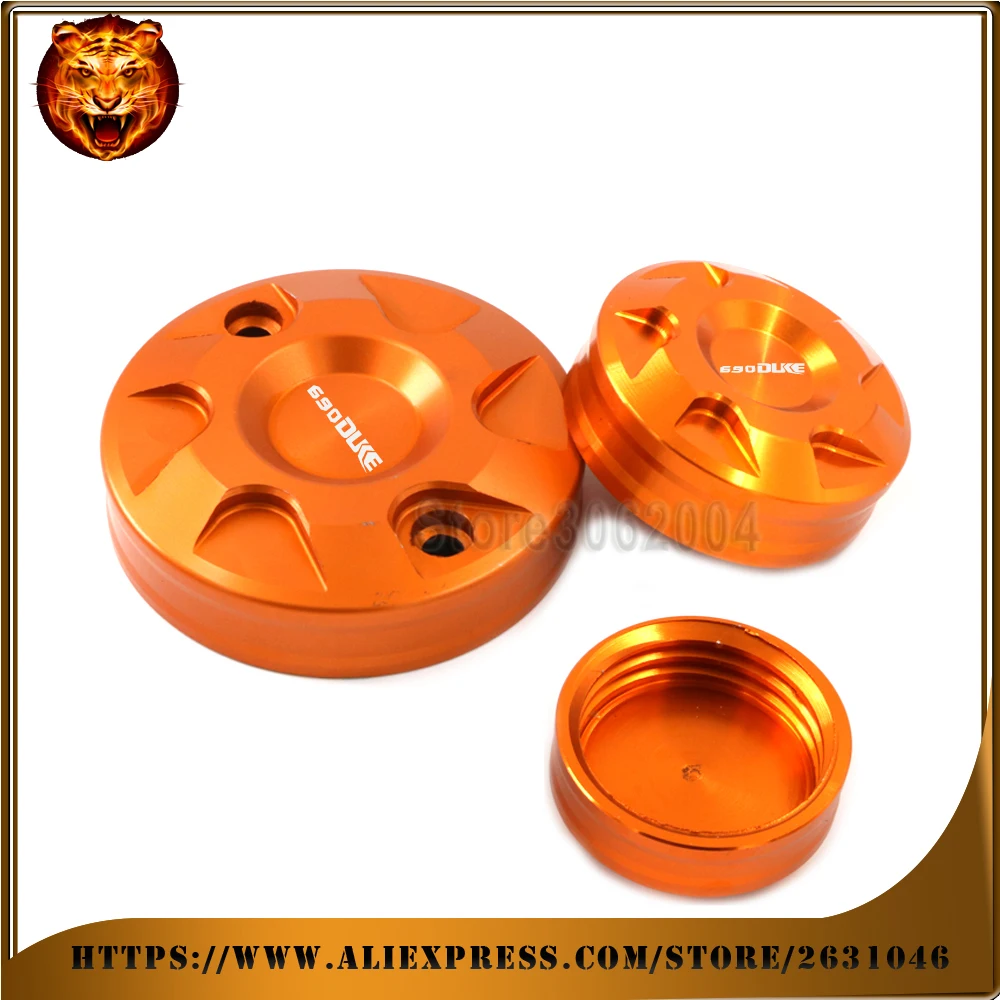 

Motorcycle Front & Rear Brake Master Cylinder Fluid Reservoir Cover CAP For KTM 690 Duke 2008-2010 free shipping logo CNC 2009