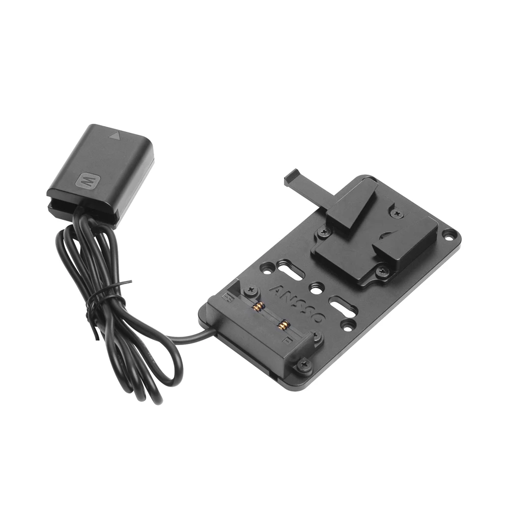 

Ansso 7.2V V-Mount V-Lock Battery Mount Plate Power Adapter with NP-FW50 Dummy Battery for Sony RX10 A7 A7S2 A6000 A6300