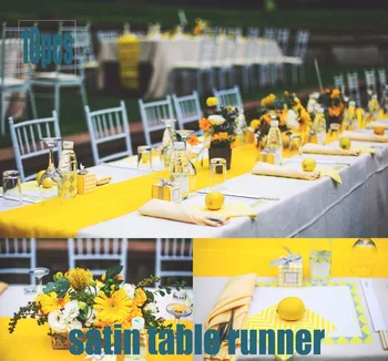 

10pcs 12"x108" Satin Table Runner Cloth Fabric Sashes Wedding Decoration/Party Decoration/ Wedding Party Supply Adornment Colors