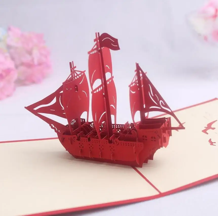 10 шт 3D креативные лодки Киригами ручной работы оригами для свадебной вечеринки