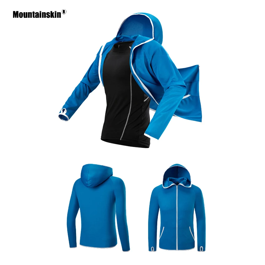 Mountainskin الرجال الصيف الصيد سترة في الهواء الطلق للماء سريعة الجافة المعاطف تنفس التخييم المشي الأشعة فوق البنفسجية حماية قمصان VA385