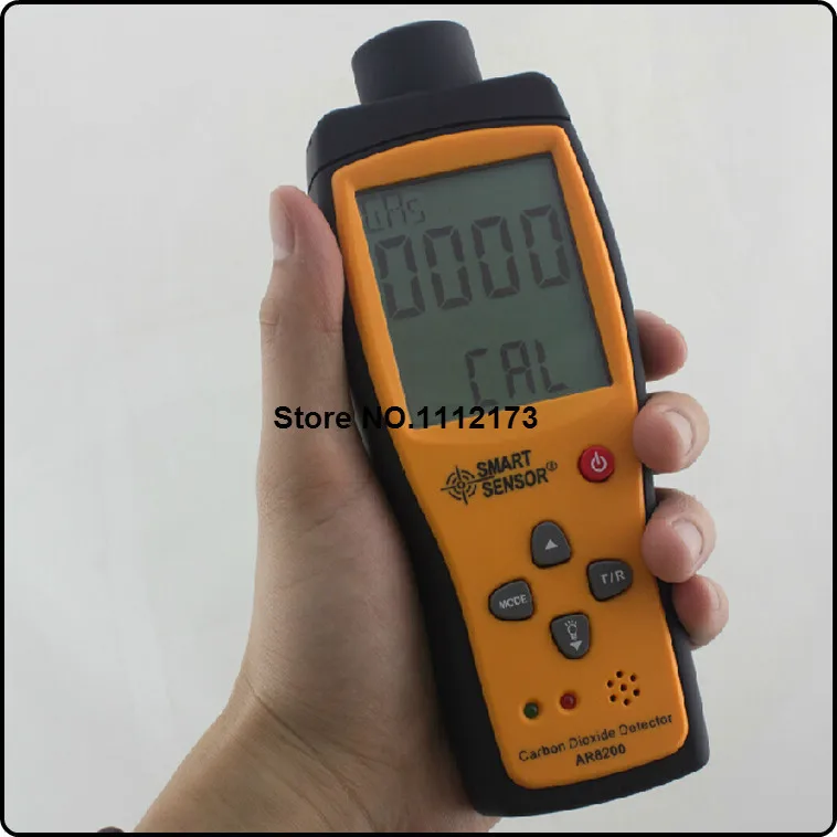 

With Box Portable Carbon Dioxide CO2 Detector Meter Tester Monitor Range 0-5000PPM Sound Light Alarm Li-battery AR8200