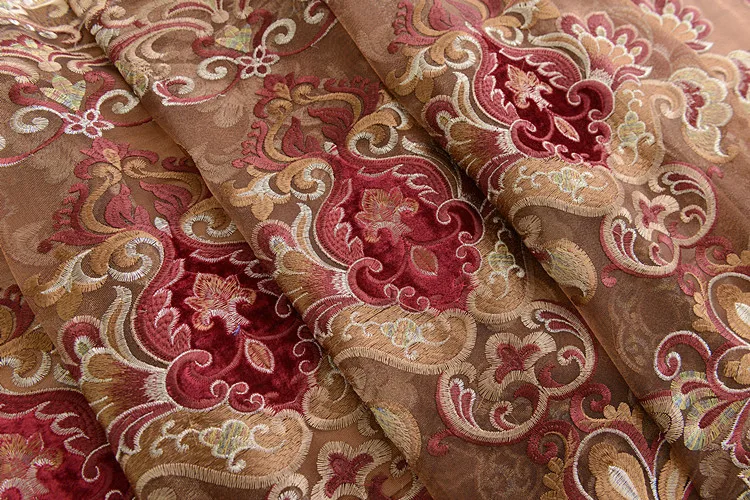 Европейские шторы для гостиной столовой готовая спальня тени ткани роскошная атмосфера валакне полые вышивка синель