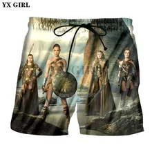 YX GIRL летние новые модные мужские шорты фильм чудо-женщина печати унисекс повседневные шорты Прямая