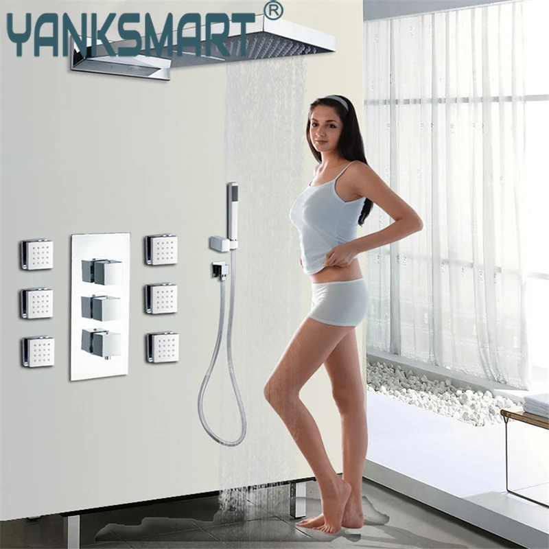Смеситель душевой с тройным регулирующим клапаном и 6 носиками|head head|valve three wayvalve