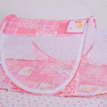 3 цвета портативная детская кроватка Складная москитная сетка Подушка Матрас летняя для младенцев малышей от комаров, из полиэфира сетка для кроватки