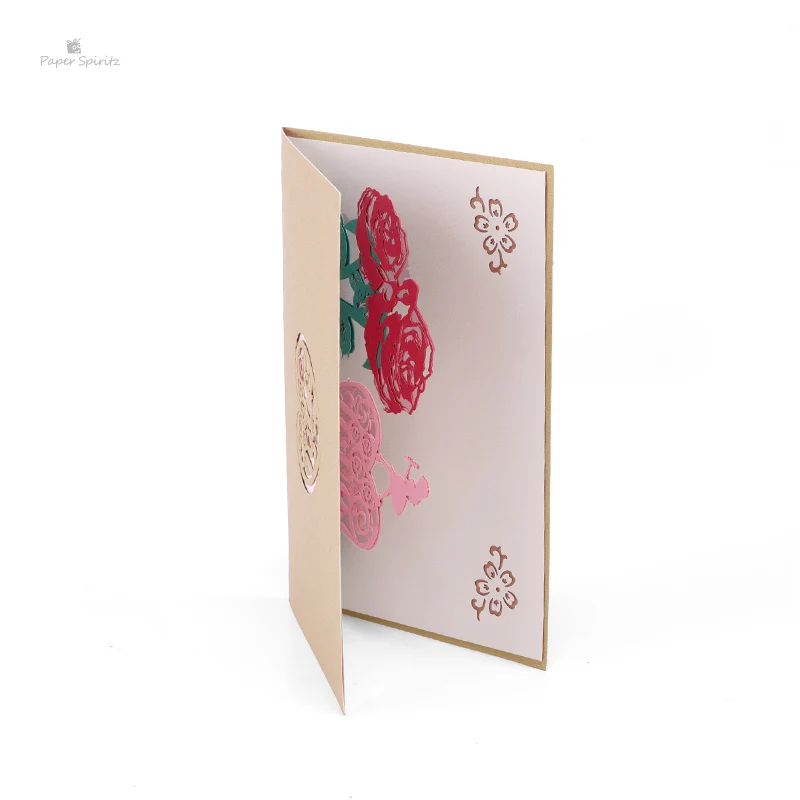  PAPER SPIRITZ I Love Dad Cards 3D laser Cut Paper Pop Up Card With Envelope Thank You Invitations G - 32897679869