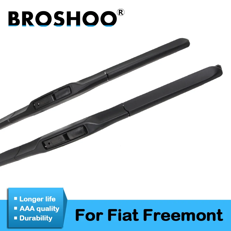 

BROSHOO Auto Car Clean The Windshield Wiper Blade Natural Rubber For Fiat Freemont 2011 2012 2013 Fit Hook Arms Accessories