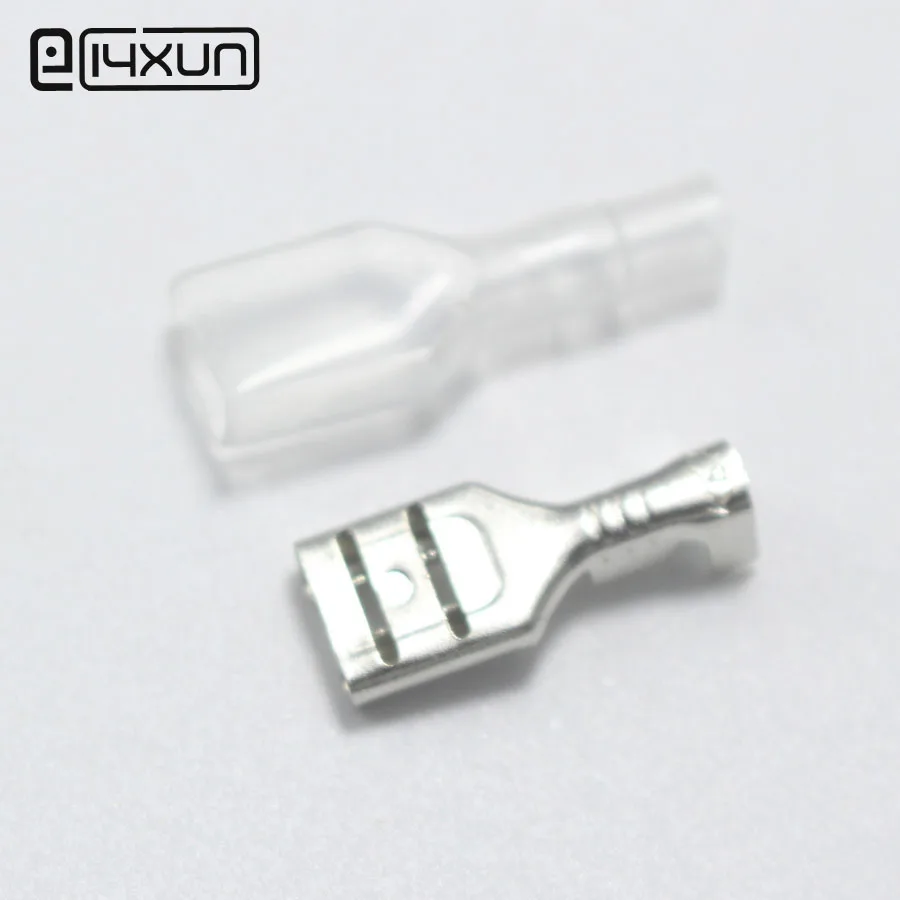 

20sets 6.3 Crimp Terminal with Case 6.3mm Insulated Spring Connector Female Cold Terminal with Sheath