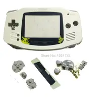 Белый Цвет мультфильм пластиковые линзы для GameboyAdvance консоли корпус ж/резиновые прокладки винты кнопочная панель мальчик Advance