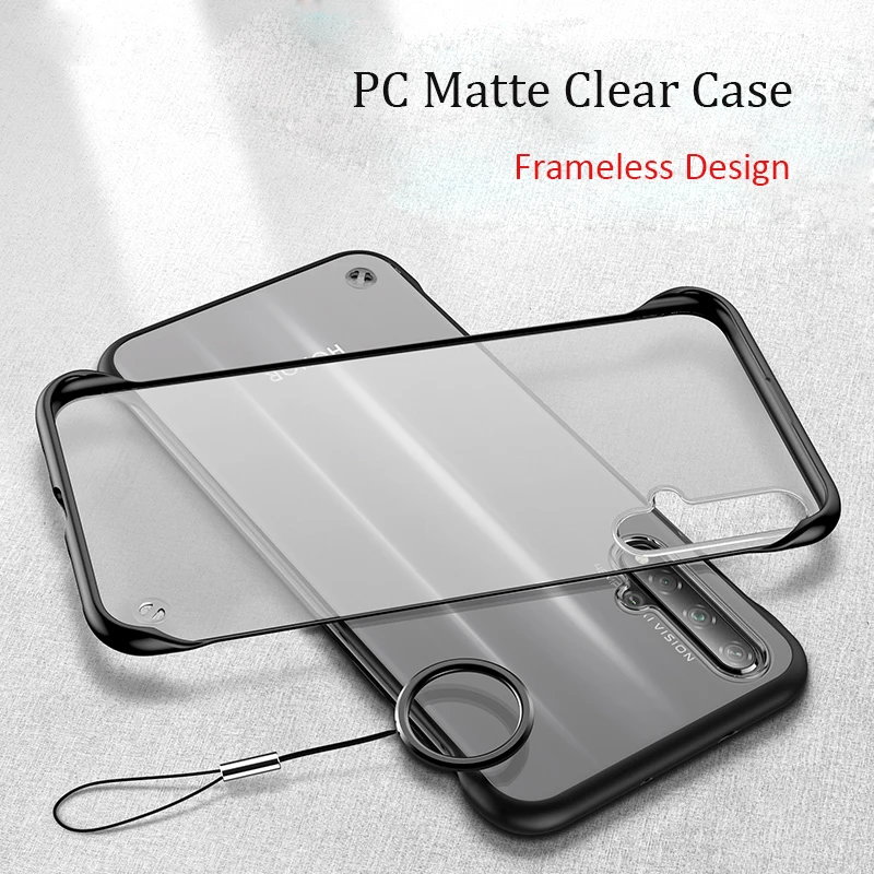 

Frameless PC Matte Casefor huawei honor 20 Pro Slim Clear Transparent Cover for Huawei P30 P20 Pro Honor20 Shockproof case New