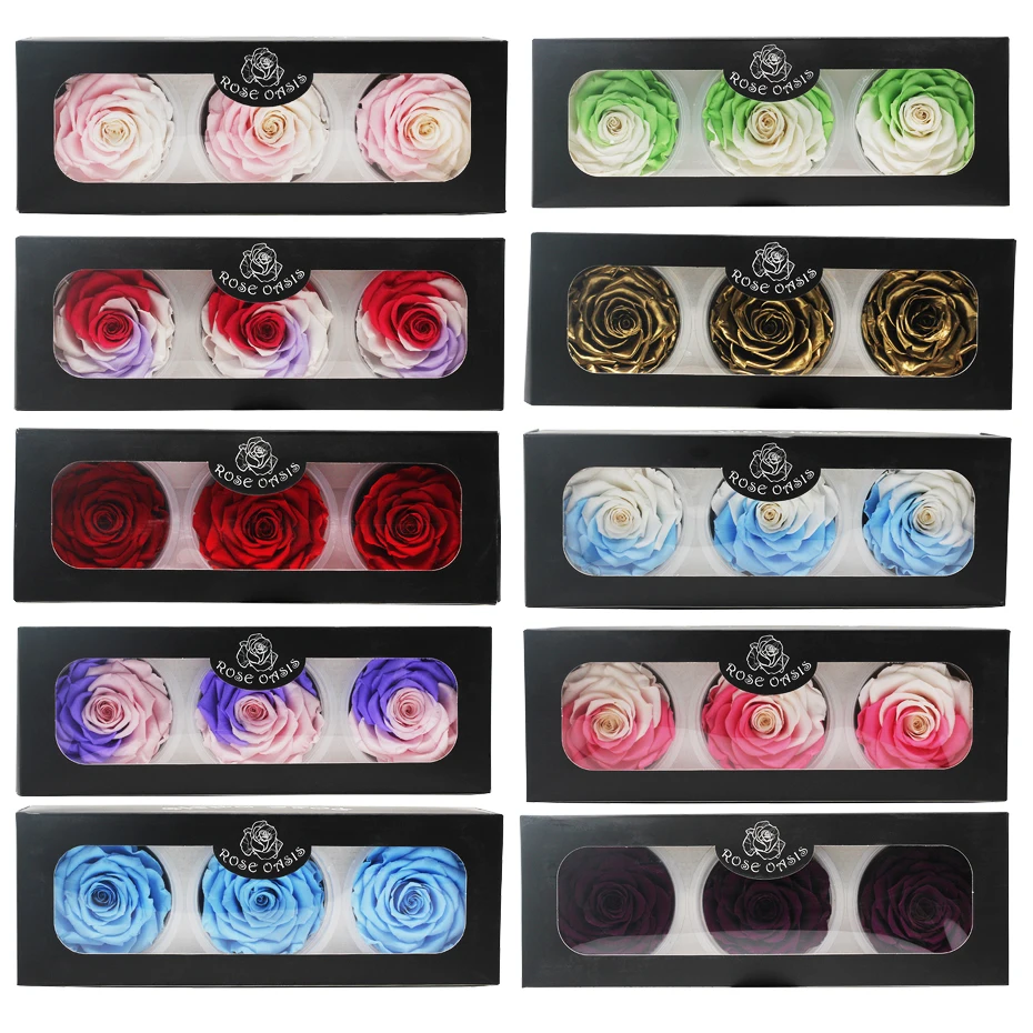 

Mixed Color Preserved Dried Flowers Immortal 8CM Eternal Rose Valentine's Day Mother's Day Birthday Gift Furnishing Decoration