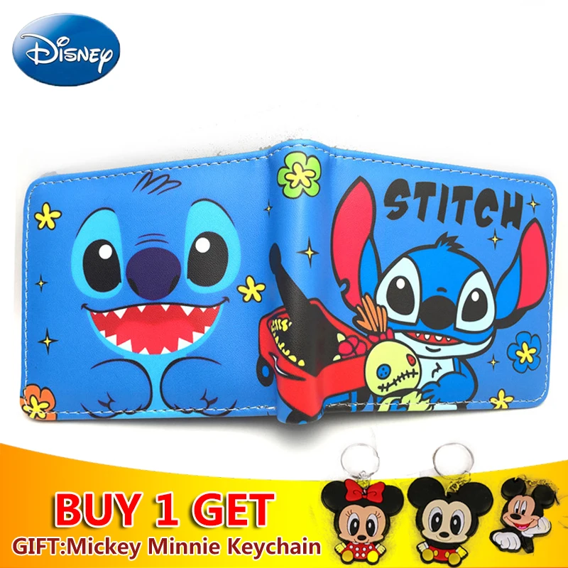 

Disney Cartoon Stitch Children Purse Multi-Purpose Storage Coin Clutch Handbag Boy Girl Bag Coin ID Card Package Plush Backpack