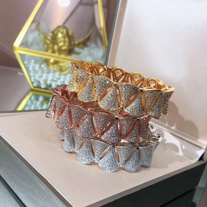 

Designer Fashion Copper Jewelry 3A Cubic Zirconia Party Bangle