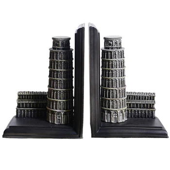 

American Country Crafts Book Standing Book Decoration French Palace Building Resin Bookend Figurines Desktop Crafts Gifts
