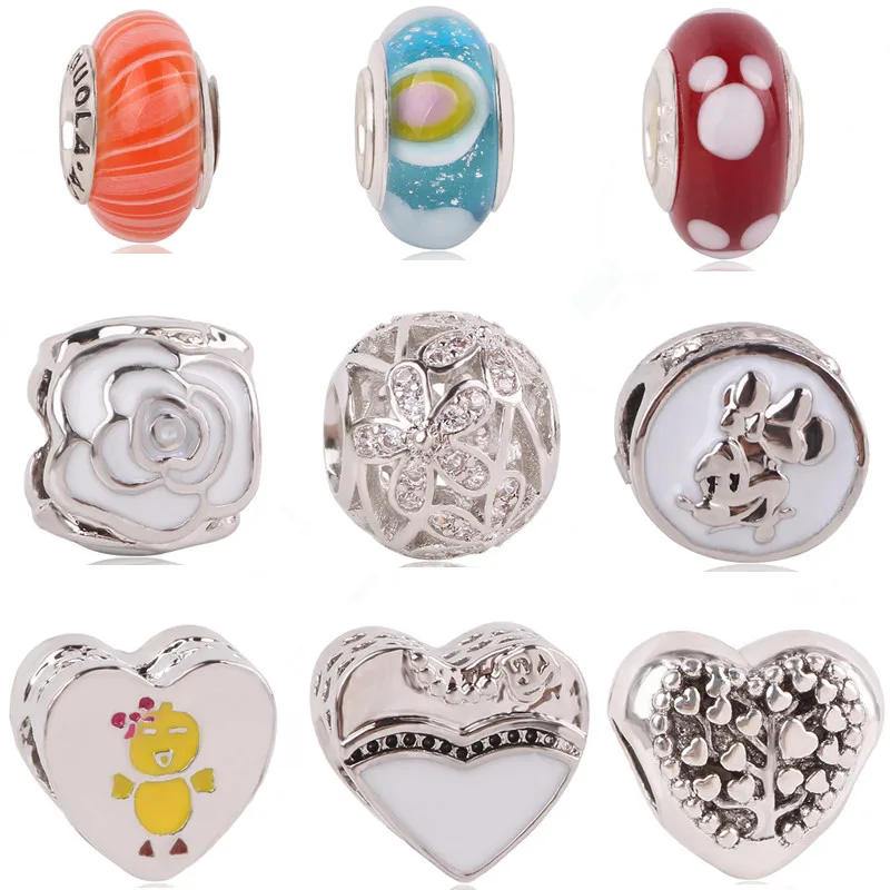 

AIFEILI New Rainbow MOM Micini Arrival Many Styles European Charms for Beads Pandora Bracelets Necklace DIY Accessories