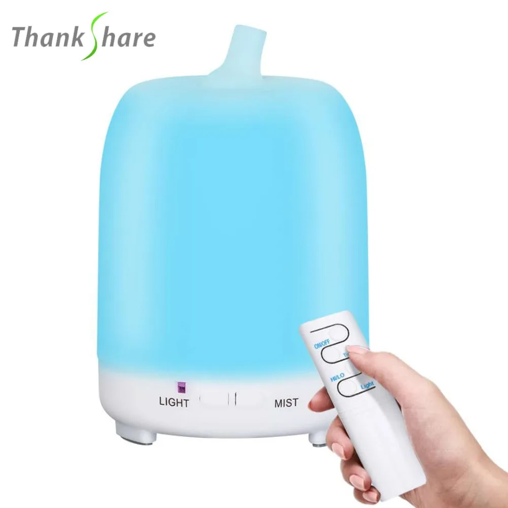 

THANKSHARE 200ml EssentialOil Diffuser Air Humidifier Aroma Diffusers Ultrasonic Mist Fogger With Remote Control Cool Mist Maker