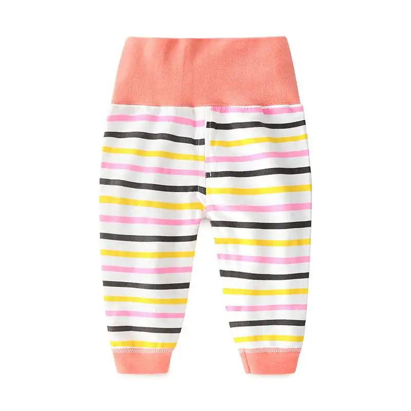 Одежда для малышей; детские брюки с высокой талией; хлопковые осенние штаны для маленьких мальчиков и девочек; брюки для новорожденных - Цвет: p8