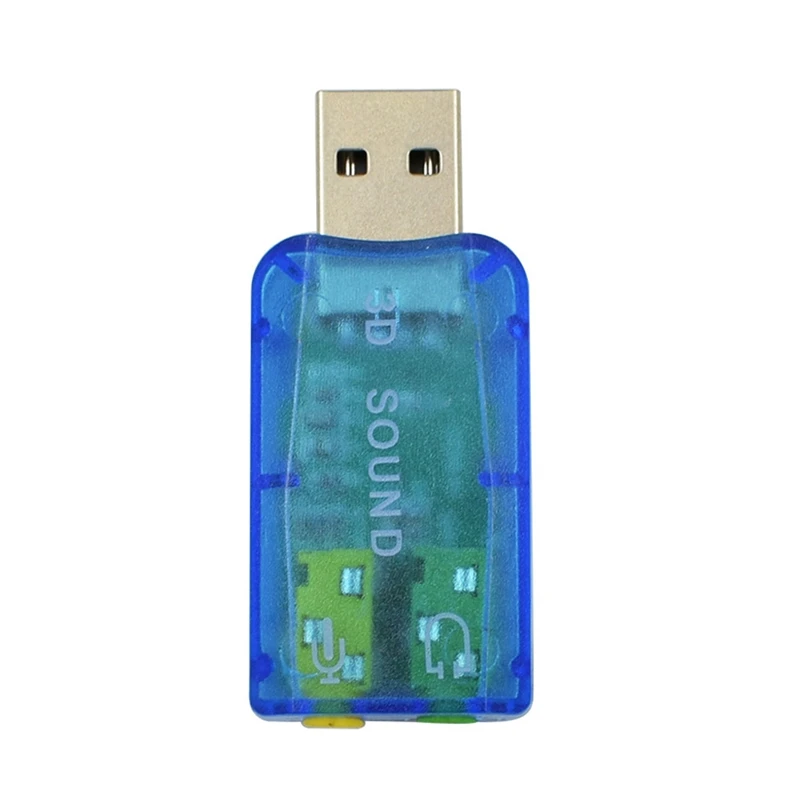 

For Pc Laptop Computer Notebook Virtual 5.1 Sound Card 3D External Usb Audio Controller Usb 2.0 To 3.5Mm Jack Earphone Headset
