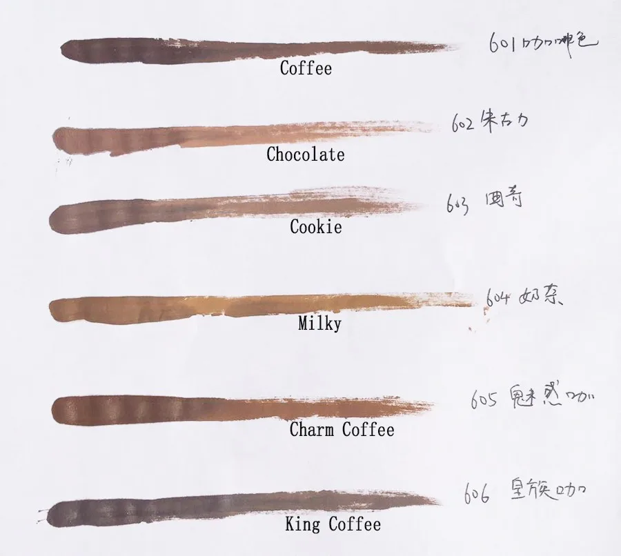 Permanente da Tatuagem da Composição para a Tatuagem Cosmética do Pigmento da Sobrancelha Cores da Tinta da Sobrancelha do Pigmento da Tatuagem da Máquina Tinta Semi Microblading & 15 Tintas de tatuagem
