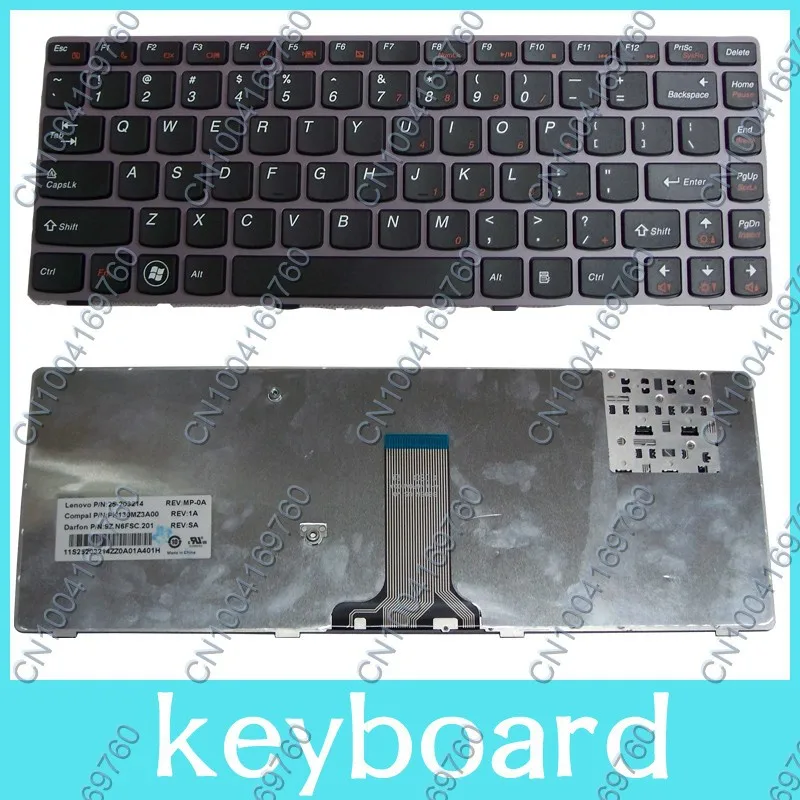 Новая клавиатура для IBM Lenovo Ideapad Y480 Y480A Y480M Y480N Y480P английская черная ноутбука США |