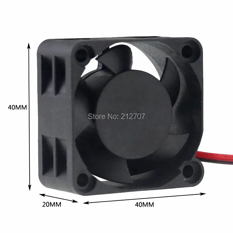 Gdstime-mini Microdissipador de Calor Ventilador Resfriador 12v 2pin 4020 40 mm 4cm 40x40x20 mm 20 Peças - Imagem 2