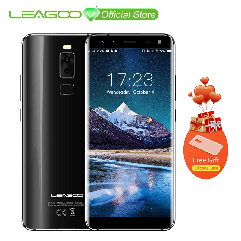

LEAGOO S8 3GB 32GB Mobile Phone Android 7.0 5.72'' Full Display MTK6750T Octa Core 13MP 4 Cameras Fingerprint ID 4G Smartphone
