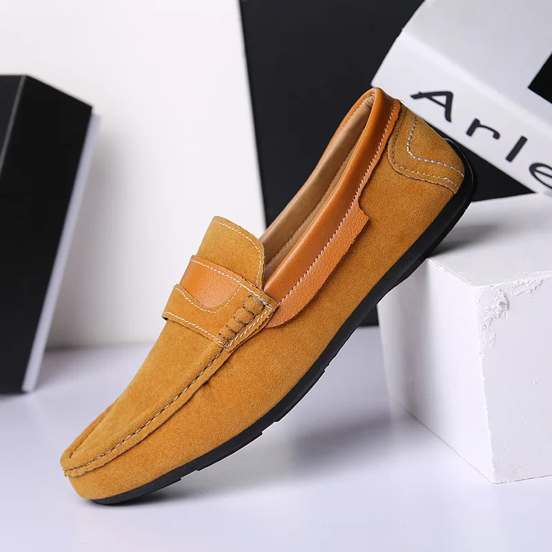 

2017 New Spring Autumn Summer Fashion Casual Brands Men Shoes Slip-up Flats Round Toe Solid Oxford Shoes Wear SIZE 39-44