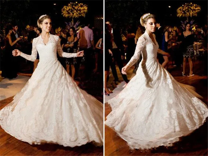 2018-new-design-wedding-dresses-vestidos-de-noiva-white-long-sleeves-v-neck-vintage-lace-a-line-bridal-gowns (1)