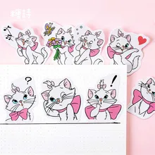 45 шт./компл. kawaii Закладка стиль милый кот шаблон наклейки для дневника офиса Декор школьные принадлежности канцелярские принадлежности