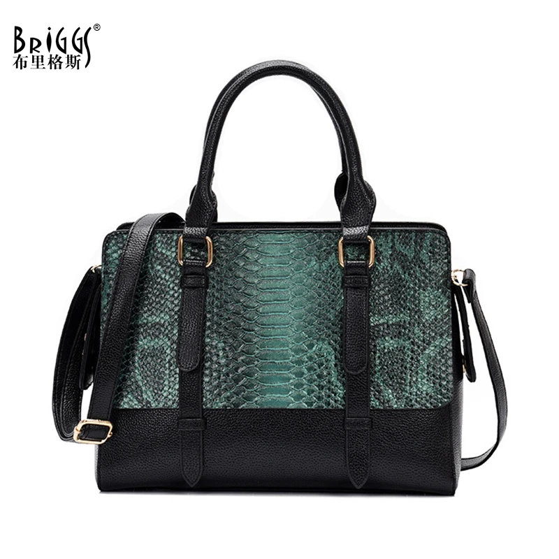 

BRIGGS Fashion Women Luxury Designer Crossbody Bags Serpentine Handbag Shoulder Bag Female PU Leather Messenger Bag Casual Tote