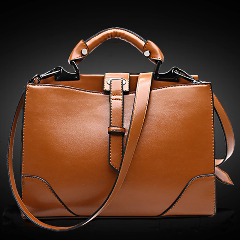 Women fashion should bags PU leather double zipper handbags luxury crossbody bag female European and American