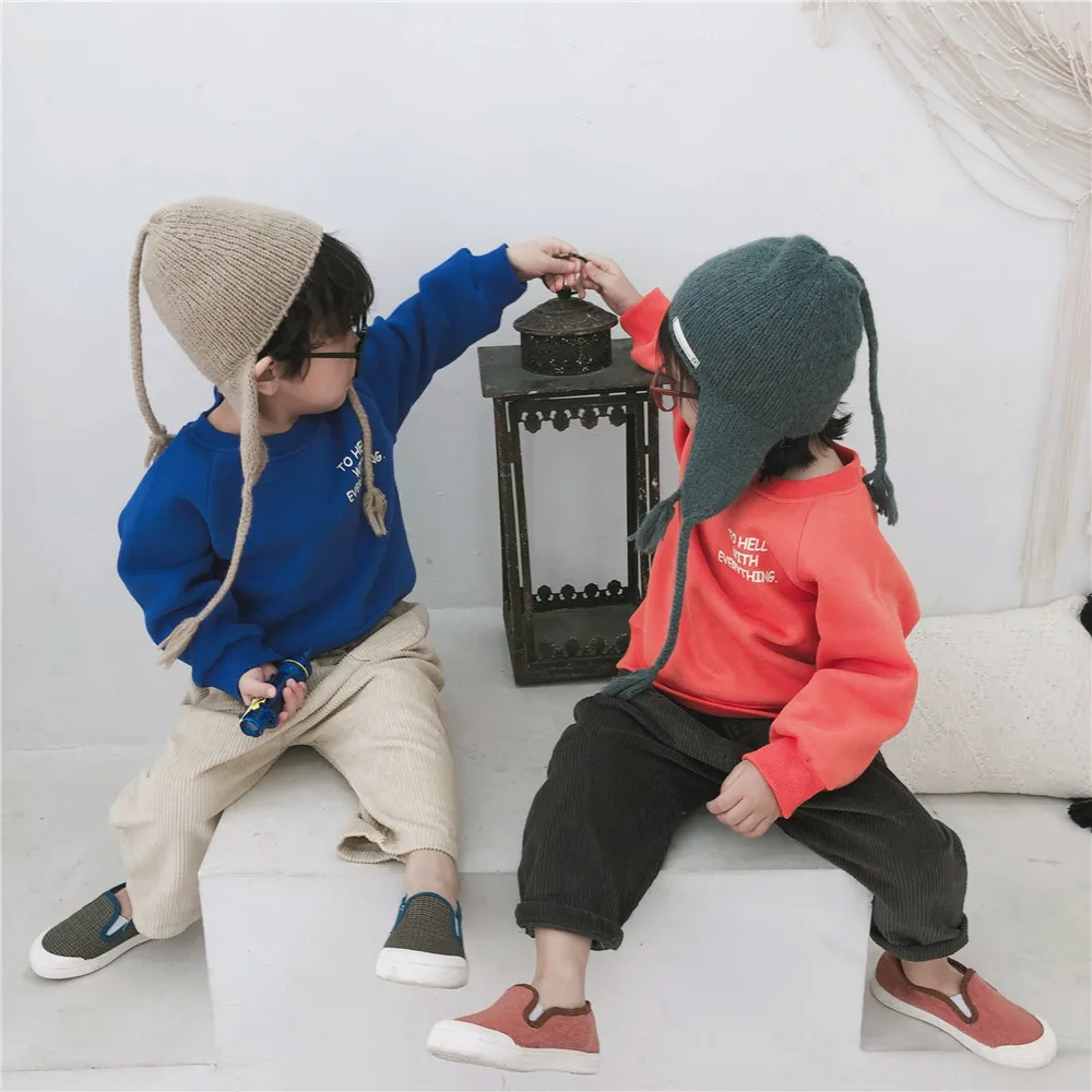 

Boys Pants 2019 Spring New Korean Children's Corduroy Plus Velvet Trousers Boys Wash Casual Trousers Soft Baby Girl Casual Pants