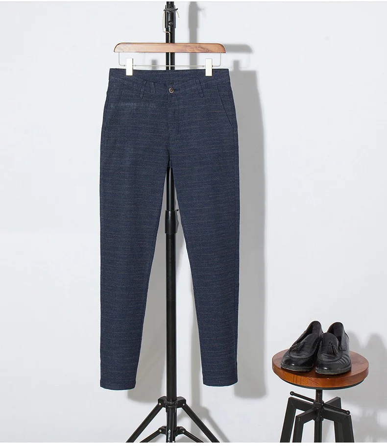 HCXY корейский стиль Для мужчин Smart Повседневное брюки Для мужчин брюки Полная Длина Slim Fit Брюки Мужской стрейч ткани размер 38