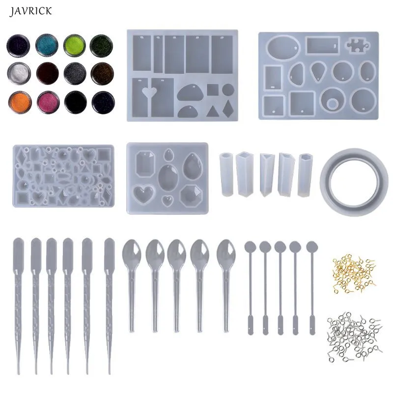 

1 Set Resin Silicone Mold Jewelry Epoxy Mould Tool Set For DIY Craftsmanship Pendant Bracelet Mold Flash Sequins Decoration Tool