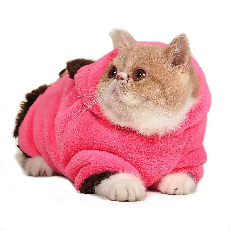 Pet Dog Cat Hoodie Clothes Coral Fleece Hoodie Coat Clothing Cat