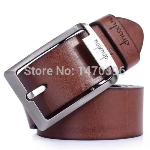 

New Men's Waistband Casual Dress Leather Pin Metal Buckle Belt Black Brown Strap